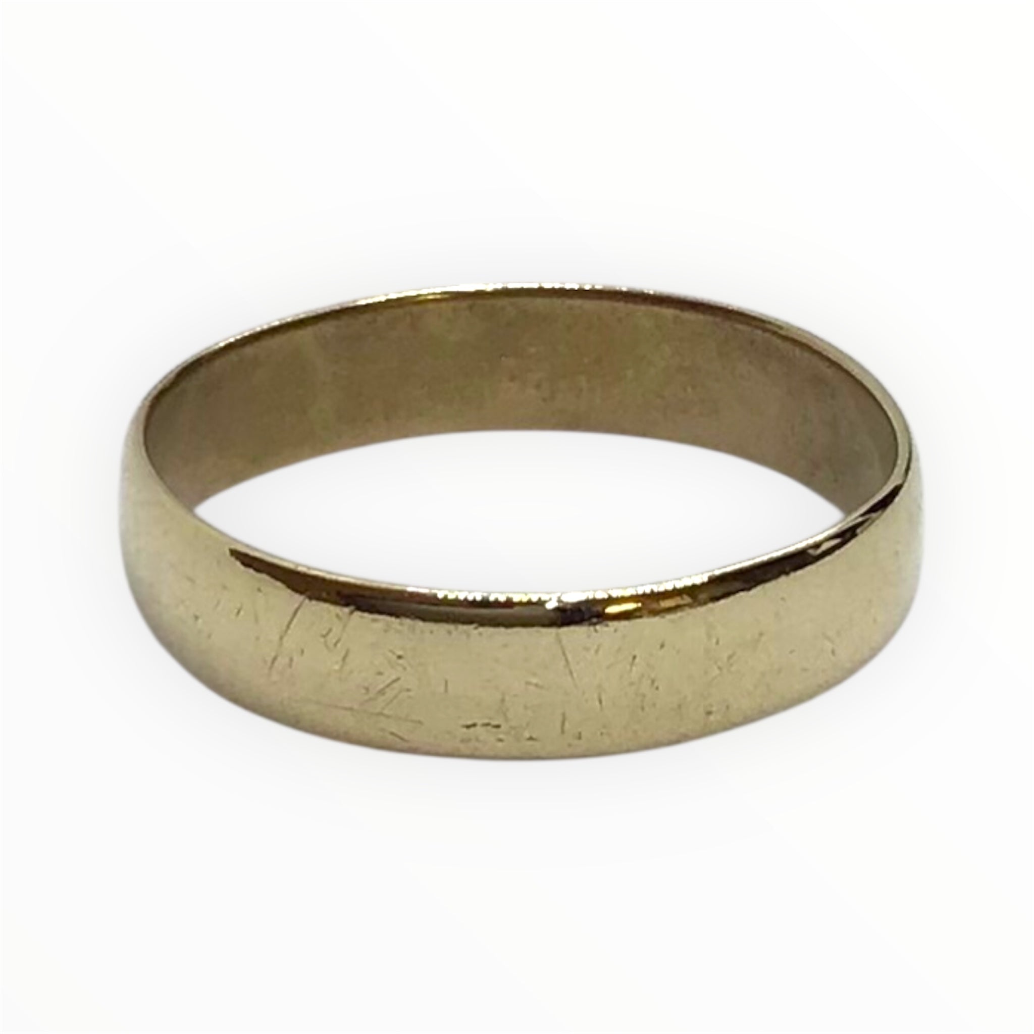 Unisex 9ct Gold Plain Ring (Size T) Ref#512655