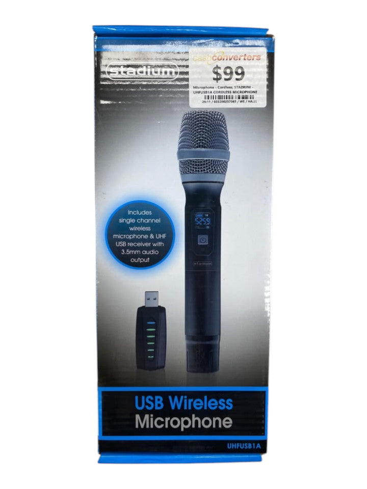 STADIUM - UHFUSB1A USB WIRELESS MICROPHONE IN BOX - 257085