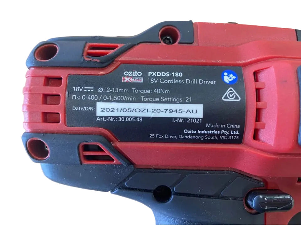 OZITO - PXDDS-180 18V CORDLESS DRILL DRIVER (SKIN ONLY) - 265666