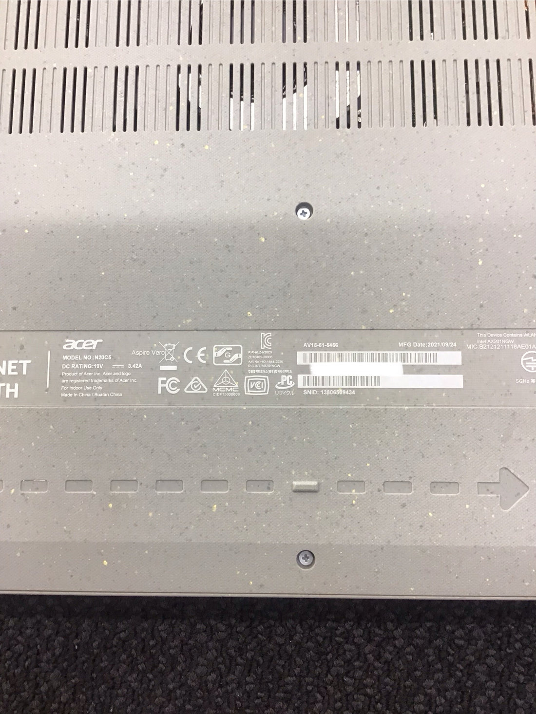 Acer Aspire Vero Laptop Ref#511232