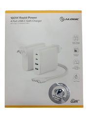 ALOGIC - 100W RAPID POWER 4 PORT USB-C GaN CHARGER WITH USB-C CABLE - 265822