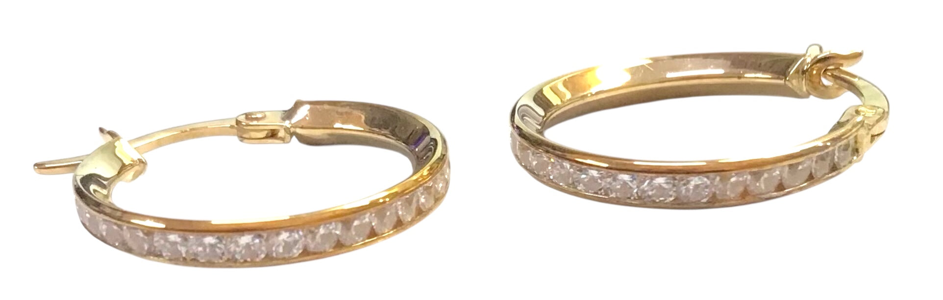 Ladies 9ct Yellow Gold Hoop Earrings Ref#506237