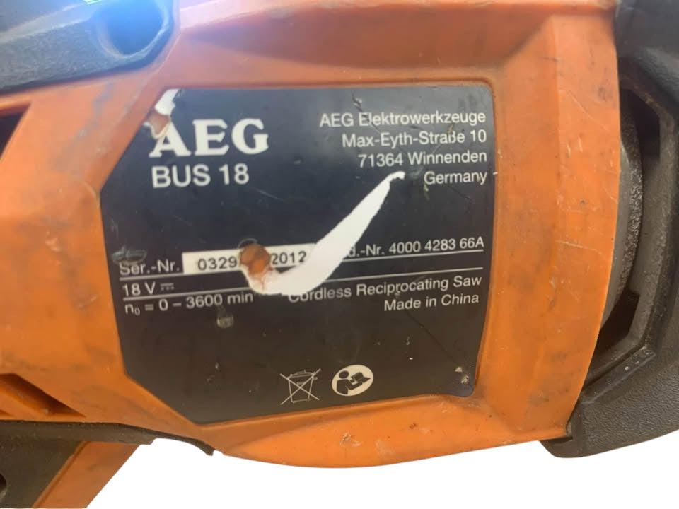 AEG - BUS 18 RECIPROCATING SAW 18V (SKIN ONLY) - 266429