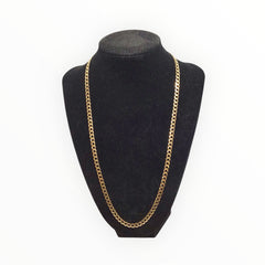 Unisex 9ct Gold Flat Curb Chain (Length 56cm) Ref#512337