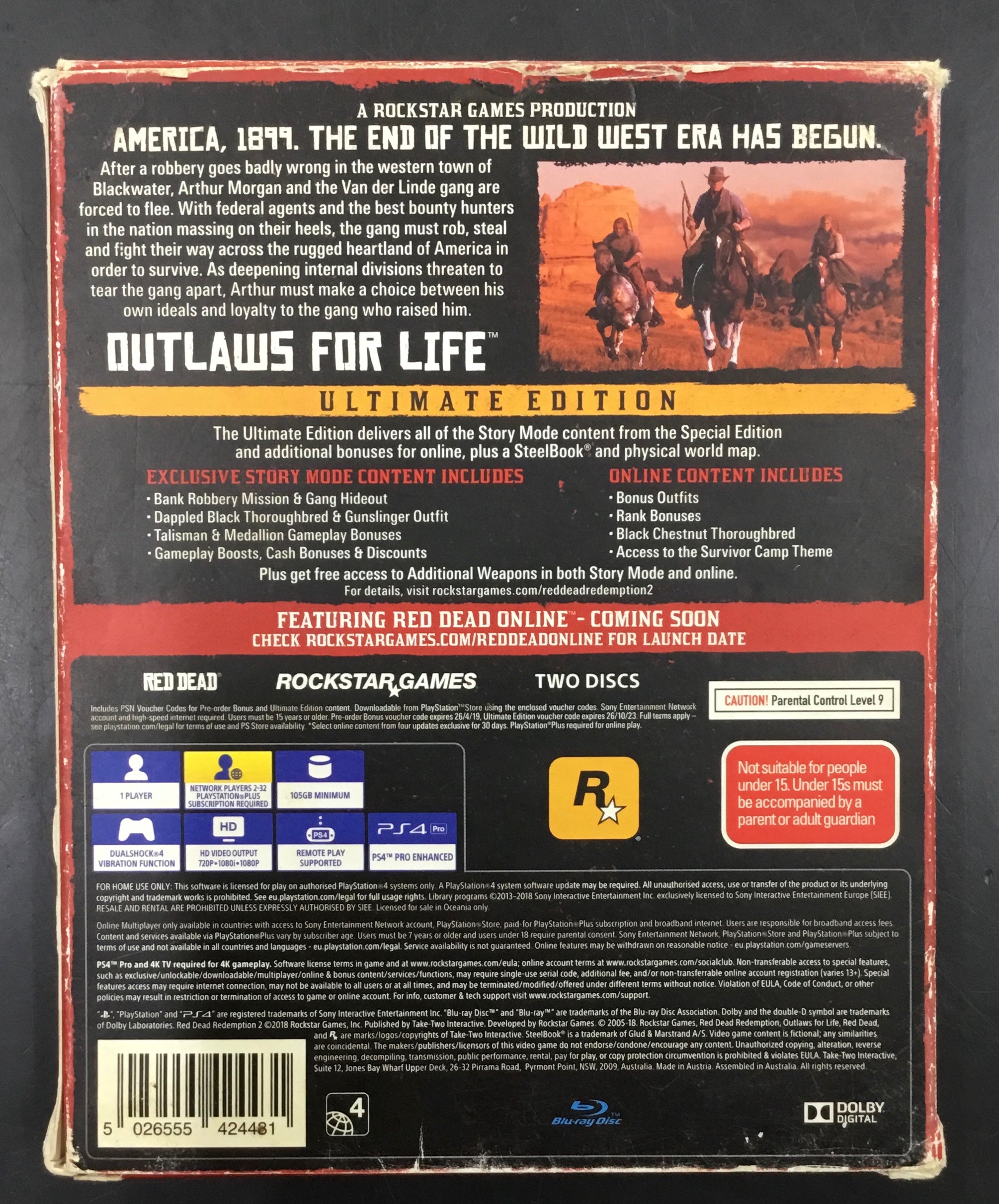 PS4 GAME RED DEAD REDEMPTION II Ref#512226