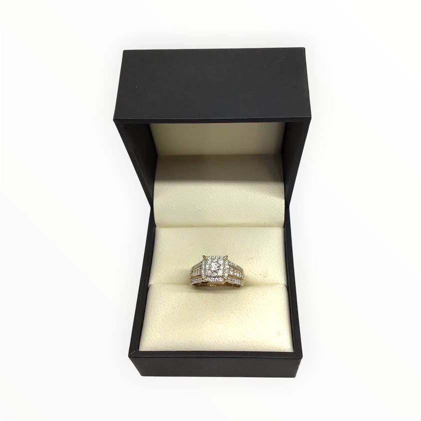Ladies 10k Gold Lab Diamonds Ring (Size O) Ref#513127