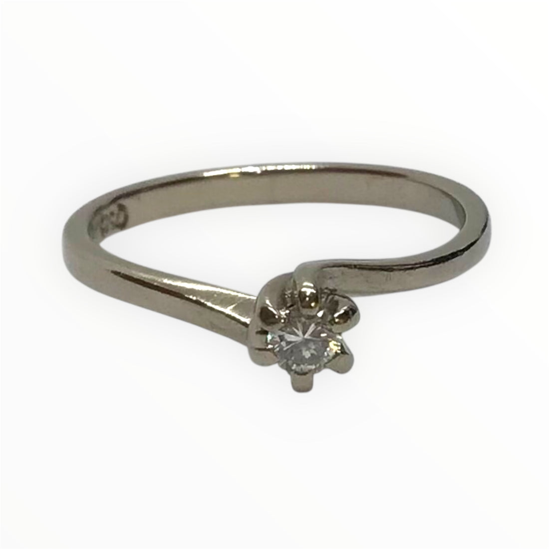Ladies 18ct White Gold Diamond Ring (Size L) Ref#512189