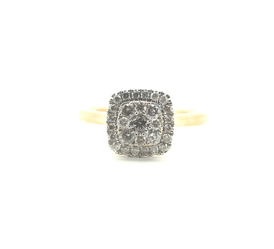 Michael Hill 10ct Yellow Gold Diamond Ring (Size O) - 501690