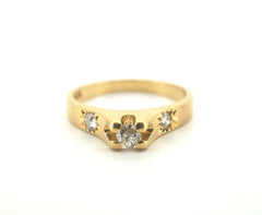 18ct Yellow Gold Diamond Engagement Ring (Size L) - 502321