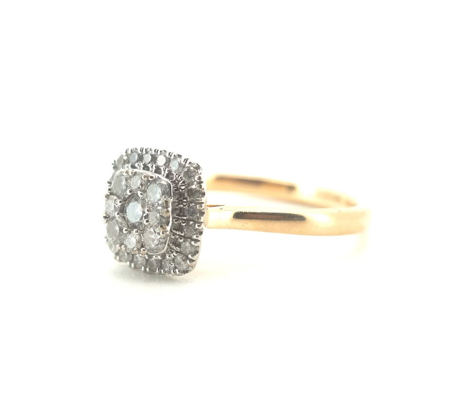Michael Hill 10ct Yellow Gold Diamond Ring (Size O) - 501690