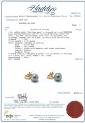 14ct Yellow Gold Tahitian Pearl & Diamond Earrings - 500672