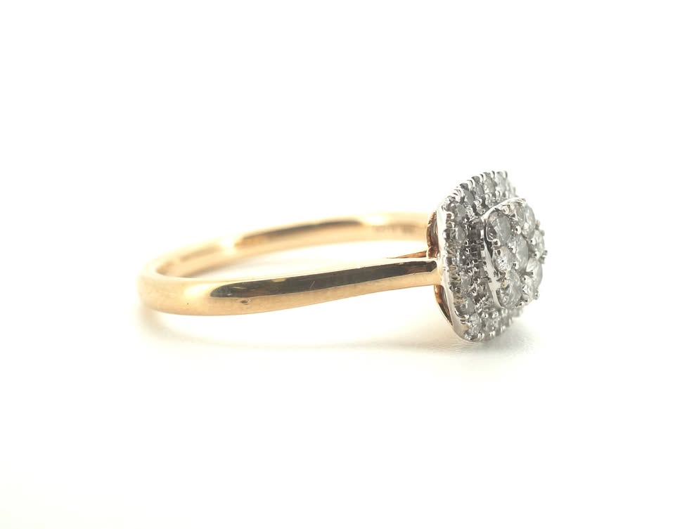 Michael Hill 10ct Yellow Gold Diamond Ring (Size O) - 501690