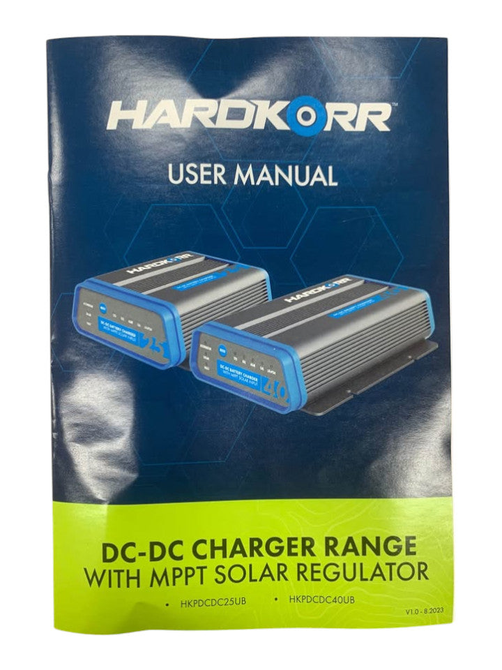 HARDKORR - 25A DC-DC CHARGER WITH MPPT SOLAR REGULATOR & 12/24V INPUT - 503854