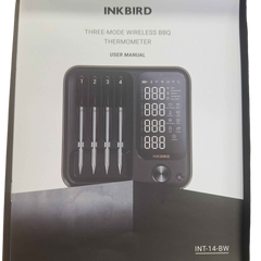 THERMOMETER, MAKE: INK BIRD, MODEL: INT14BW WIFI & BLUETOOTH BBQ THERMOMETER 4-PROBE, BLACK