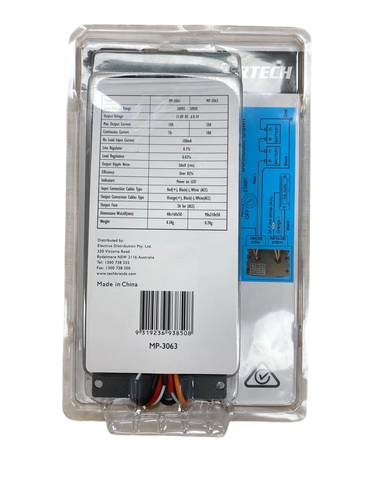 Powertech MP-3063 24VDC - 13.8VDC Converter 20A -  503855