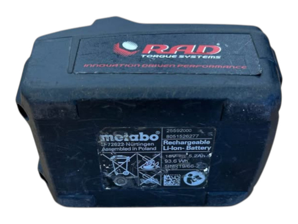 METABO RAD Torque Systems 5Ah 18V Tool Battery - 505062