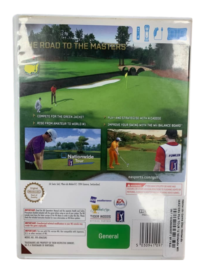 Nintendo Wii EA Sports Masters Tiger Woods PGA Tour 12 - 265057