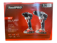 TOOLPRO - 600277 18V DRILL & IMPACT DRIVER KIT - 502207