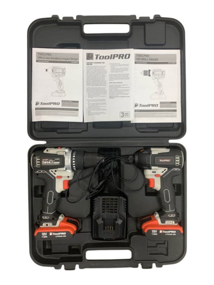 TOOLPRO - 600277 18V DRILL & IMPACT DRIVER KIT - 502207
