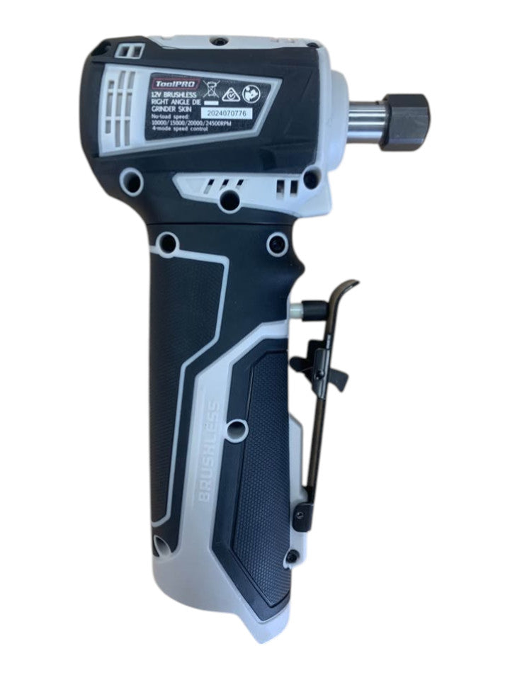 TOOLPRO - 685547 12V BRUSHLESS RIGHT ANGLE DIE GRINDER (SKIN ONLY) - 260321