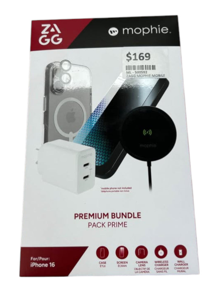 ZAGG mophie iPhone 16 Premium Accessories Bundle - 500592