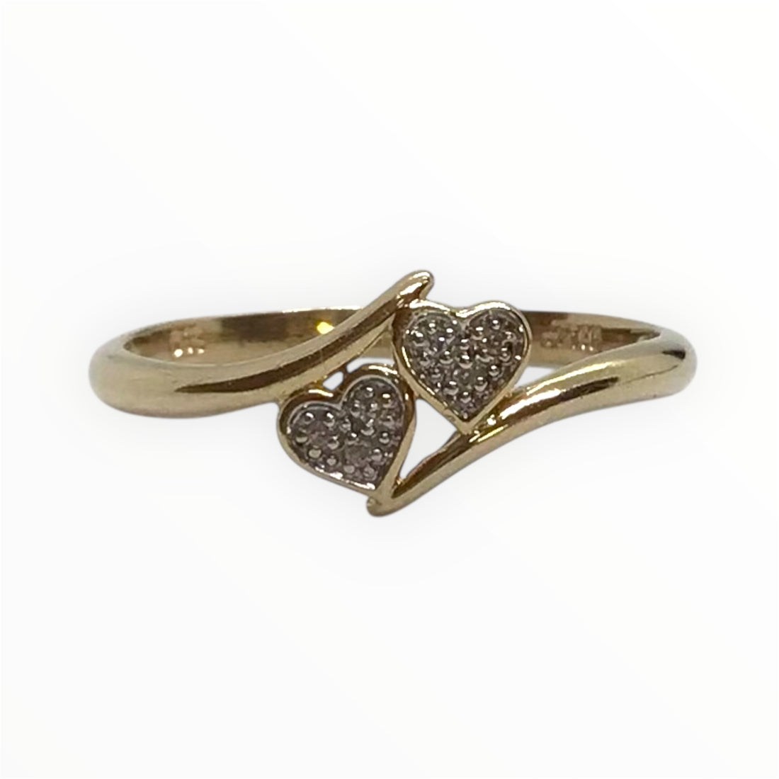 Ladies 9ct Gold Heart Ring (Size Q) Ref#513183