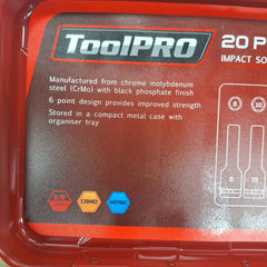 TOOLPRO 20 PSET IN CASE. METRIC -  505308