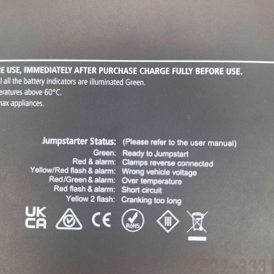PROJECTA IS1220 INTELLI-START EMERGENCY JUMPSTARTER WITH BATTERY CLAMPS. BM. 506222