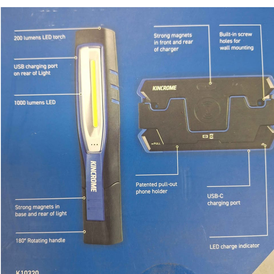 KINCROME - K10320 3.6V 3350MAH WIRELESS CHARGING INSPECTION LIGHT KIT - 505868