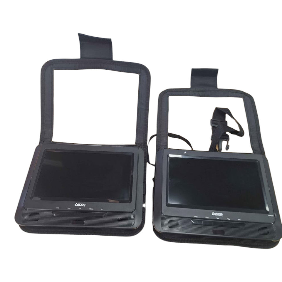 LASER - DVD-PT9-DUALD 2X PORTABLE DVD PLAYERS WITH REMOTE AND CABLES - 506211