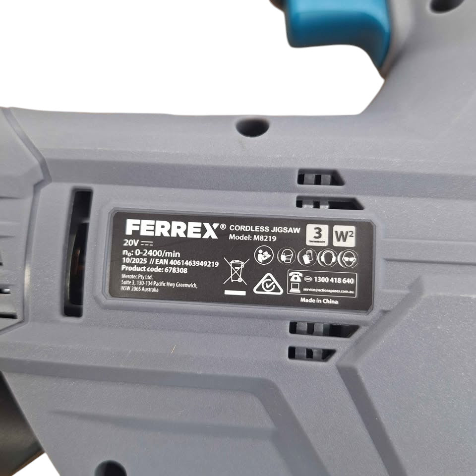 FERREX - M8219 20V LI-ION CORDLESS JIGSAW (SKIN ONLY) - 505870