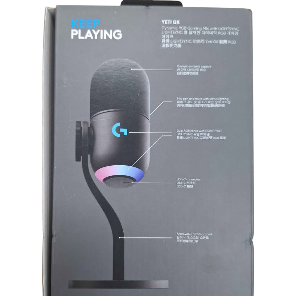 LOGITECH - YETI GX DYNAMIC RGB GAMING MIC WITH LIGHTSYNC - 258881