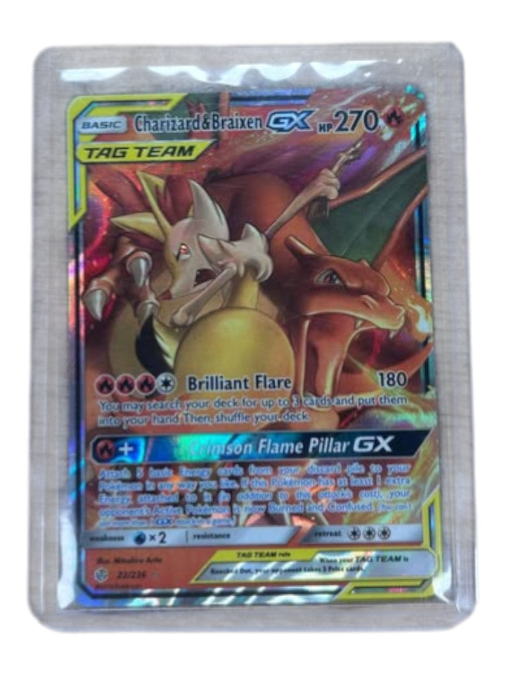 Charizard & Braixen GX Tag Team 22/236 Cosmic Eclipse Pokemon Card - 506417