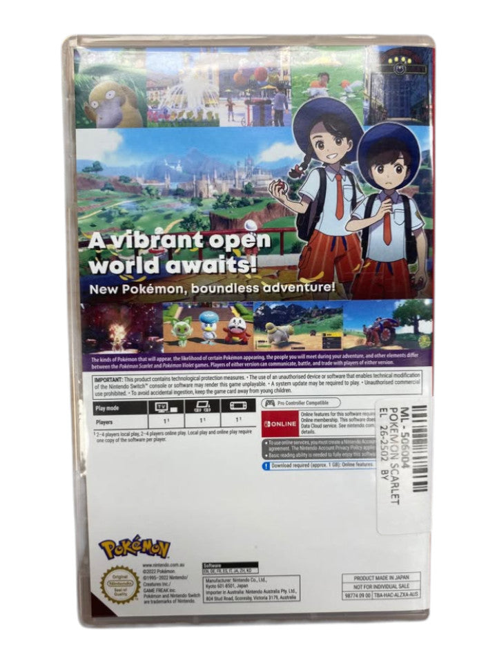 POKEMON - SCARLET NINTENDO SWITCH GAME - 506004