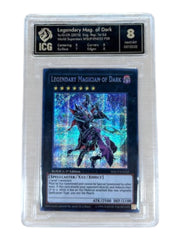 YUGIOH - LEGENDARY MAGICIAN OF DARK CARD (GRADED 8) - 506040