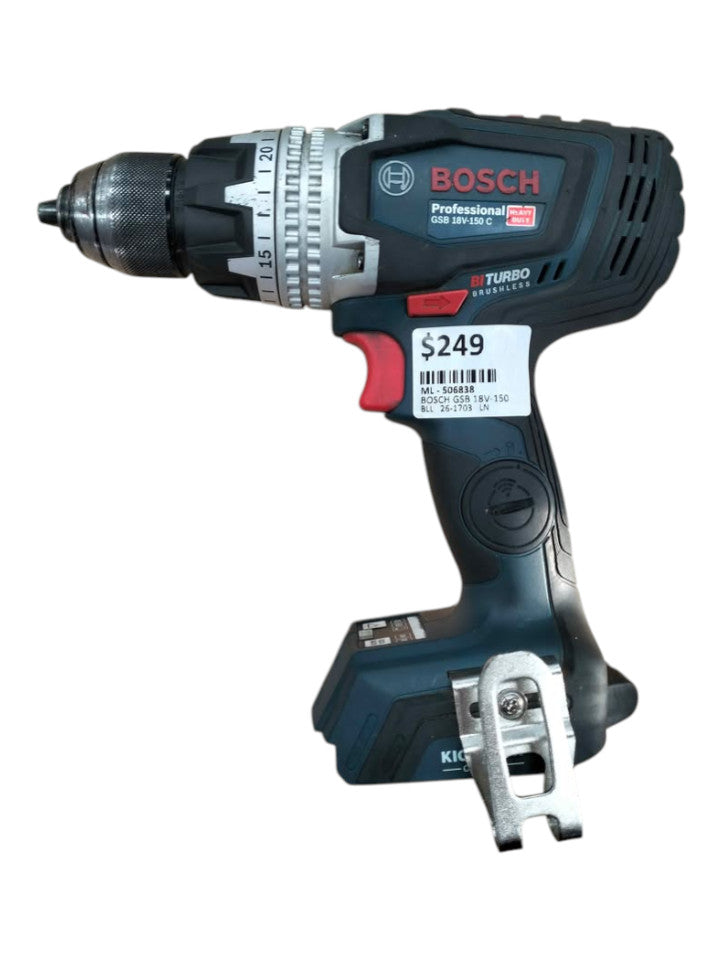 BOSCH - GSB 18V-150 C 13MM CORDLESS DRILL (SKIN ONLY) - 506838
