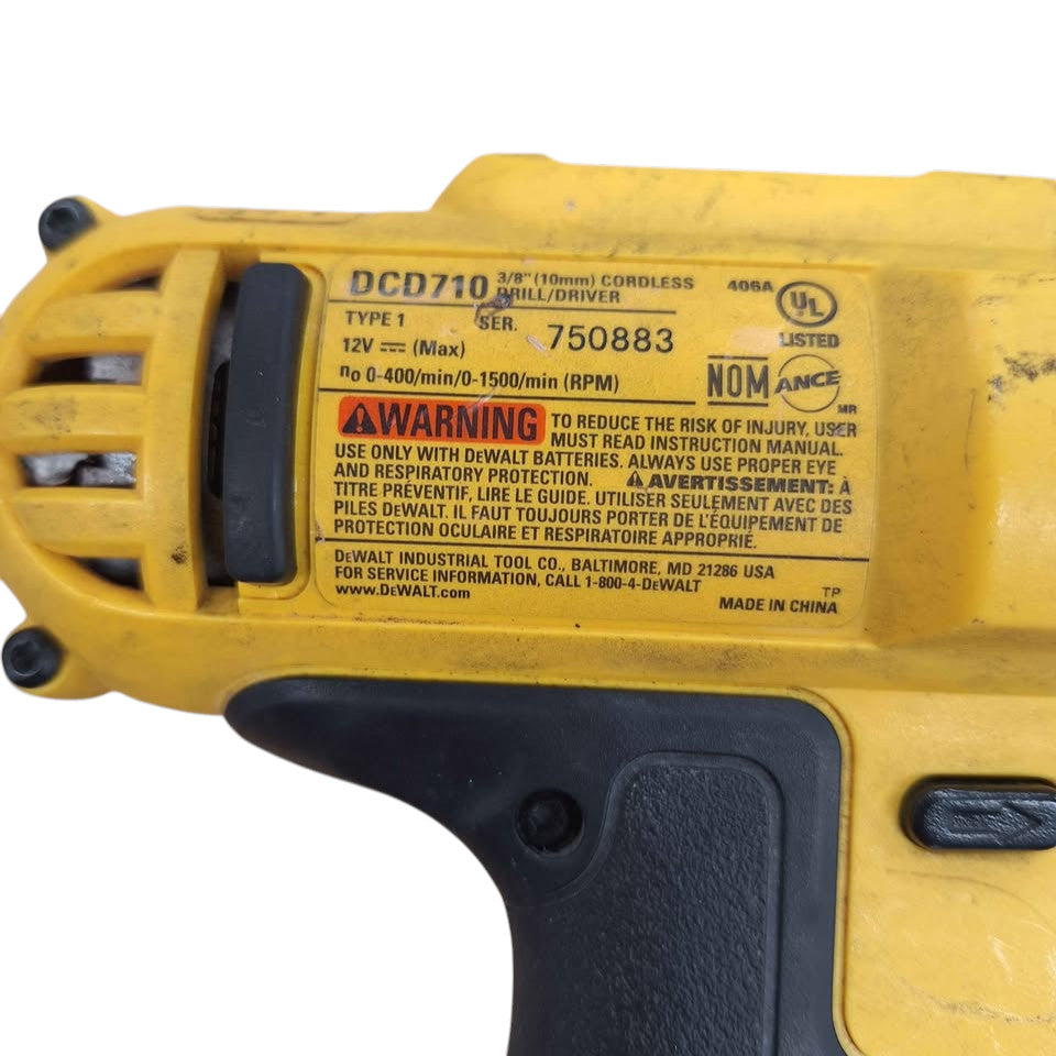 DEWALT - DCD710 12V 3/8" CORDLESS DRILL/DRIVER (SKIN ONLY) - 235299