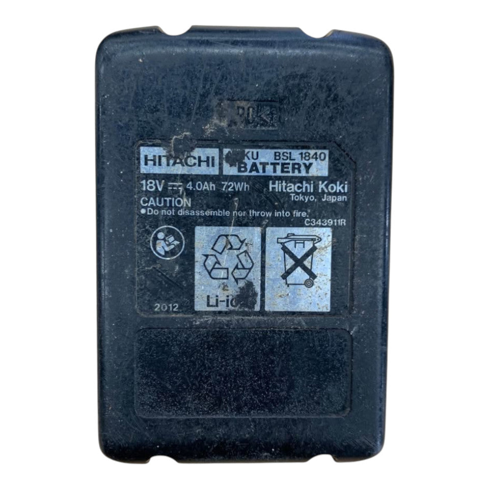 HITACHI - BSL1840 18V 4.0AH TOOL BATTERY - 506246