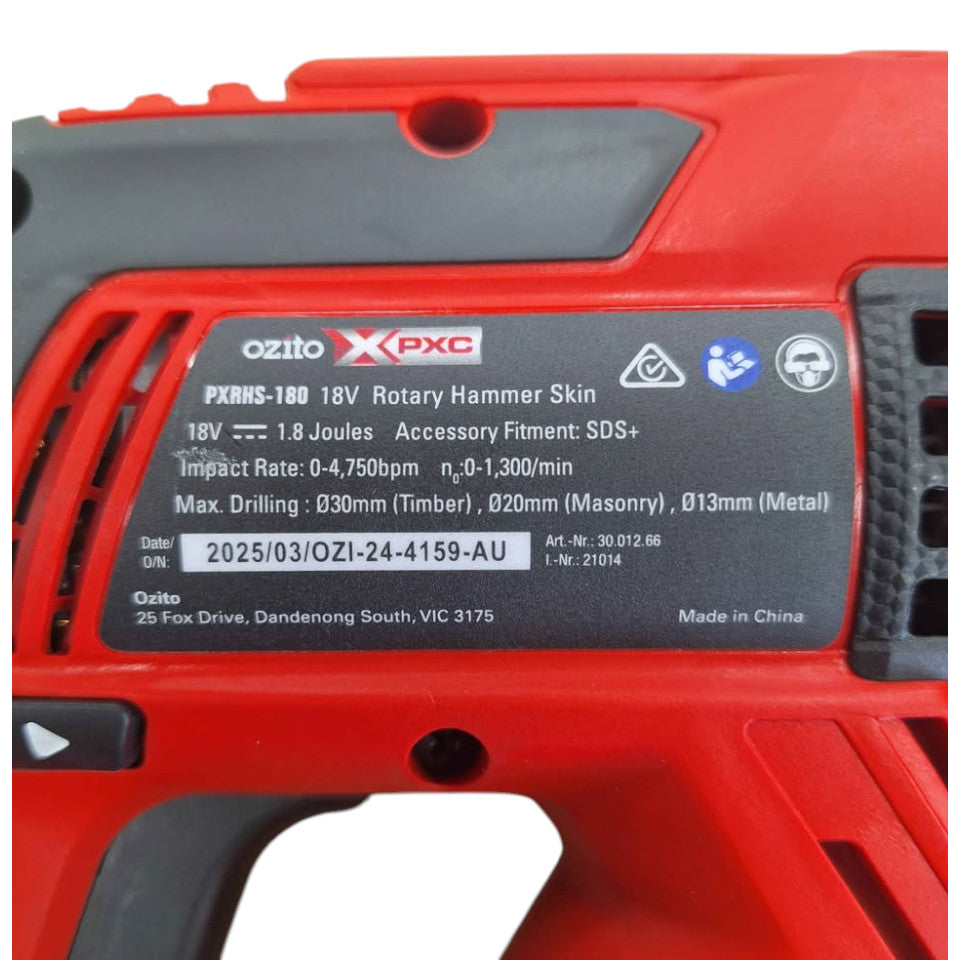 OZITO - PRHK-1840 18V ROTARY HAMMER DRILL KIT WITH 4AH BATTERY - 506371