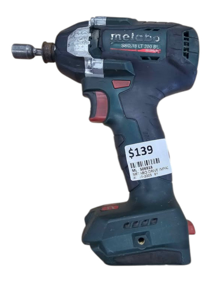 METABO - SSD 18 LT 200BL 18V BRUSHLESS IMPACT DRIVER (SKIN ONLY) - 506918