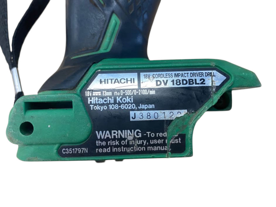 HITACHI - DV 18FBL2 13MM 18V CORDLESS IMPACT DRIVER DRILL (SKIN ONLY) - 507107