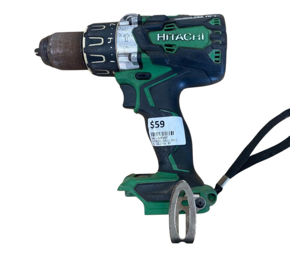 HITACHI - DV 18FBL2 13MM 18V CORDLESS IMPACT DRIVER DRILL (SKIN ONLY) - 507107