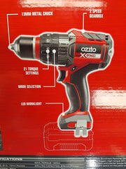 OZITO - PXBHS-120 18V 120NM CORDLESS HAMMER DRILL (SKIN ONLY) - 507253