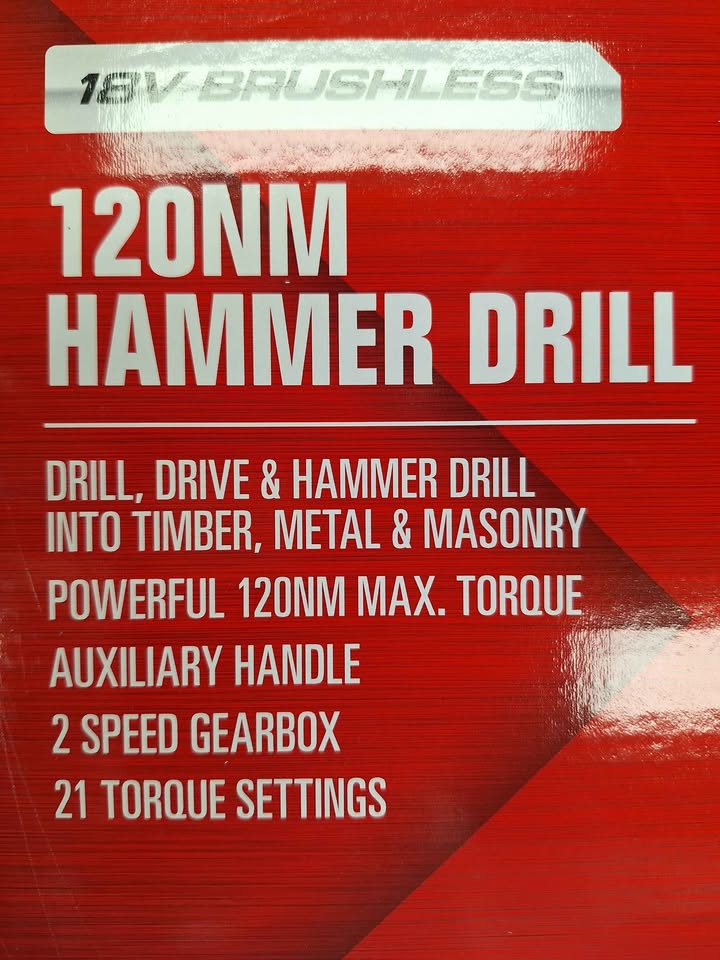 OZITO - PXBHS-120 18V 120NM CORDLESS HAMMER DRILL (SKIN ONLY) - 507253