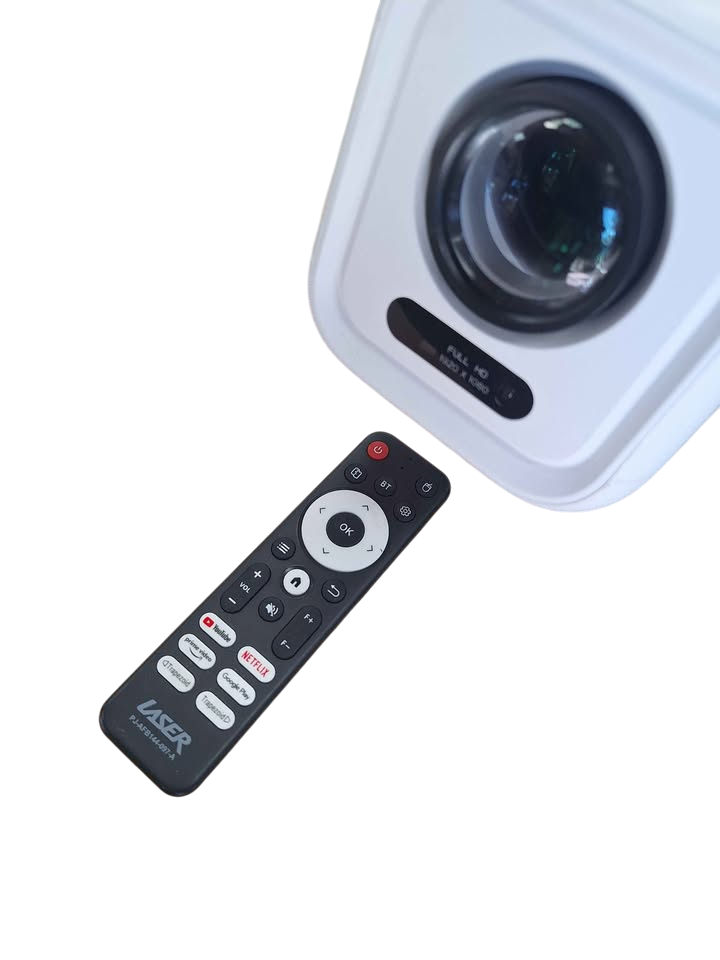 LASER FHD SMART LED PROJECTOR WITH REMOTE AND POWER CABLE. - 507856