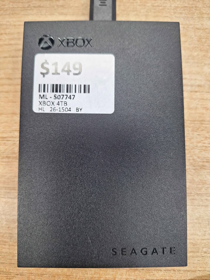 SEAGATE 4TB HARD DRIVE FOR XBOX WITH USB CABLE - 507747