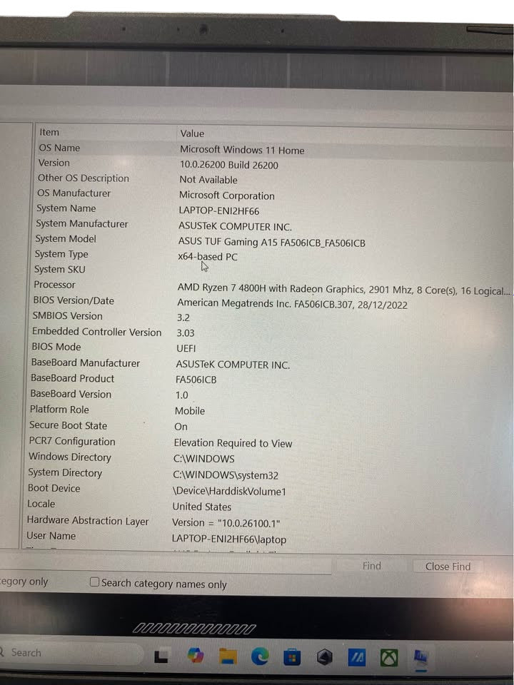 ASUS TUF Gaming A15 Laptop - 507933