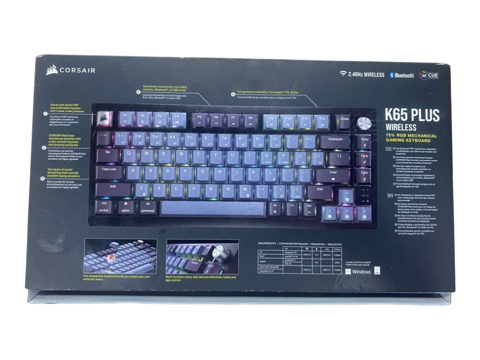 Corsair K65 Plus Wireless 75% Mechanical Gaming Keyboard - 508034