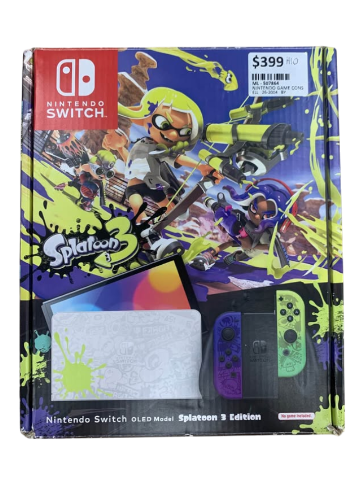 Nintendo Switch OLED Splatoon 3 Limited Edition Console In Box w/ Carry Case - 507864