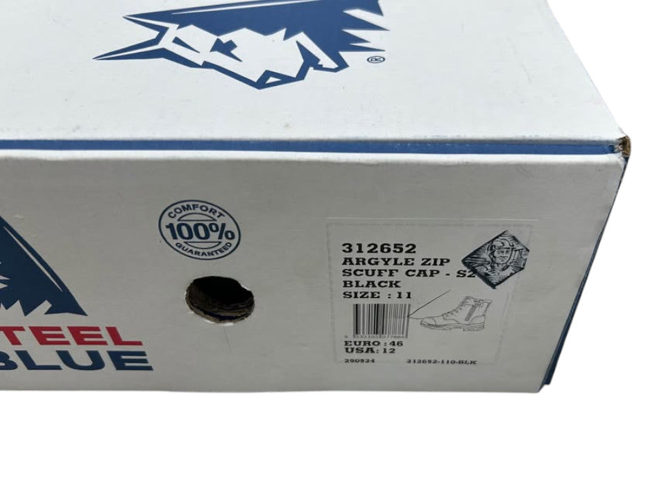 Steel Blue Argyle Zip Scuff Cap Work Boots (Size 11 AU/UK) - 508274